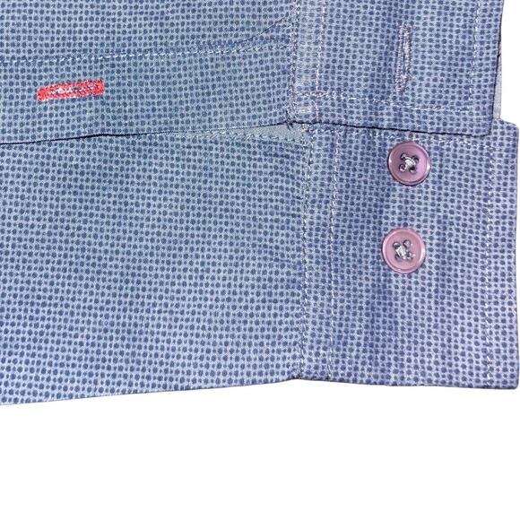 International Report Long Sleeve Blue Button Up Shirt Size XL Career Office - Picture 4 of 5